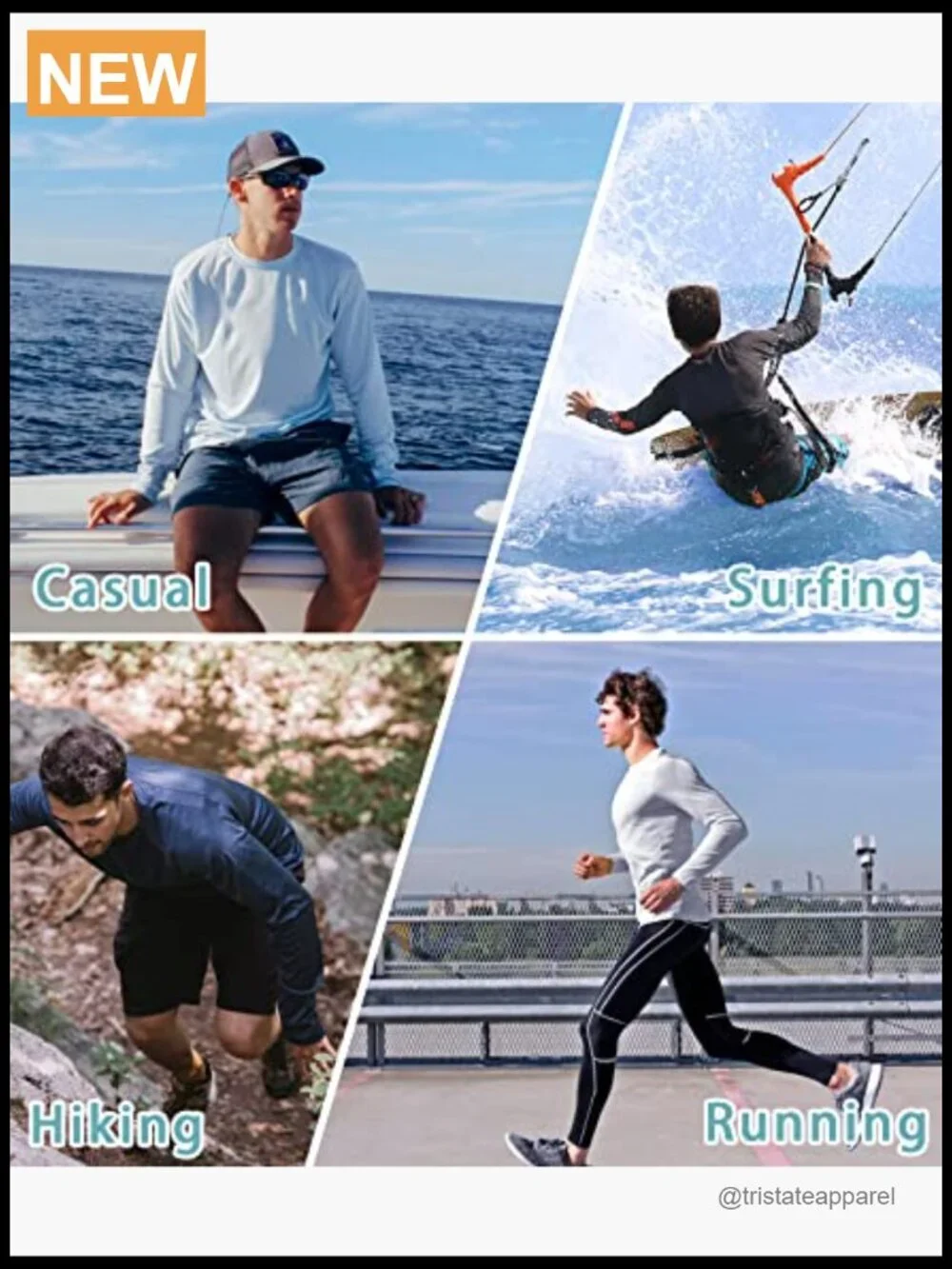 Men's UPF 50+ Rash Guard Hoodie Long Sleeve Sun Protection Shirt Quick Dry